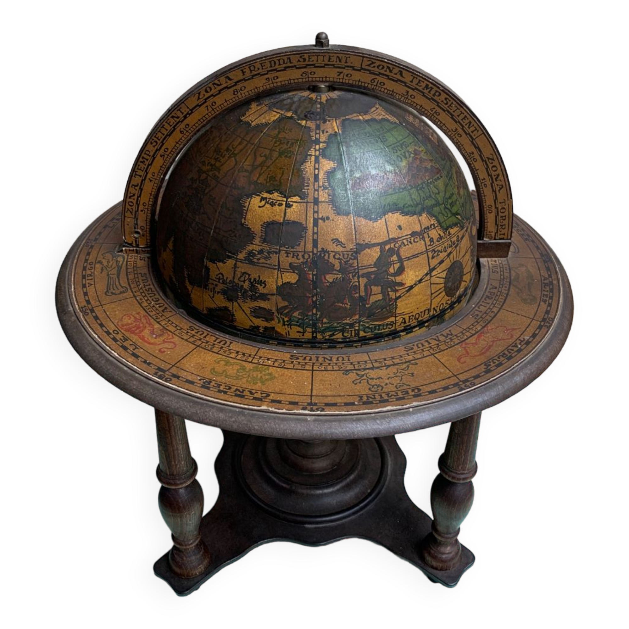 Advertising ice bucket world map