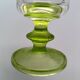 6 vintage champagne flutes with textured apple green base vemam italy