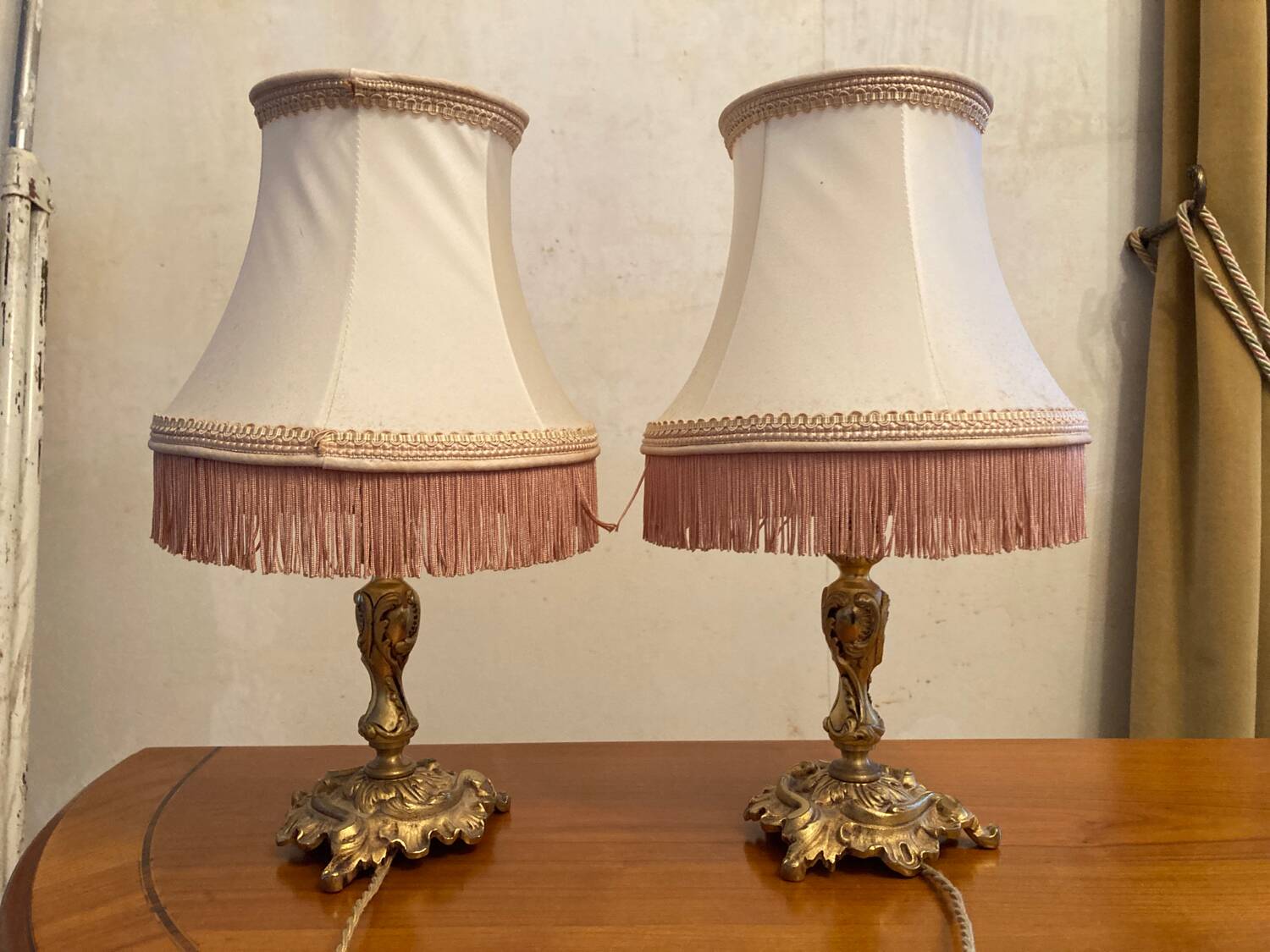 Pair of bedside lamps
