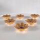 6 flower candle holders in gold metal BMF 70s