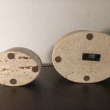 Travertine lighter and ashtray set Cerri Nestore Italy