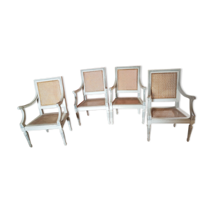 4 fauteuils italiens en bois et