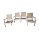 4 armchairs in Vienna straw and wood in Louis XVI style