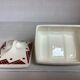 Burgundy geometric patterned catchall tray