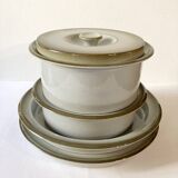 Duo of serving dishes in grand feu stoneware, Brenne earthenware