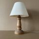 Small old turned wood lamp