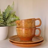 Set of 2 Faïence de Quimper chocolate cups