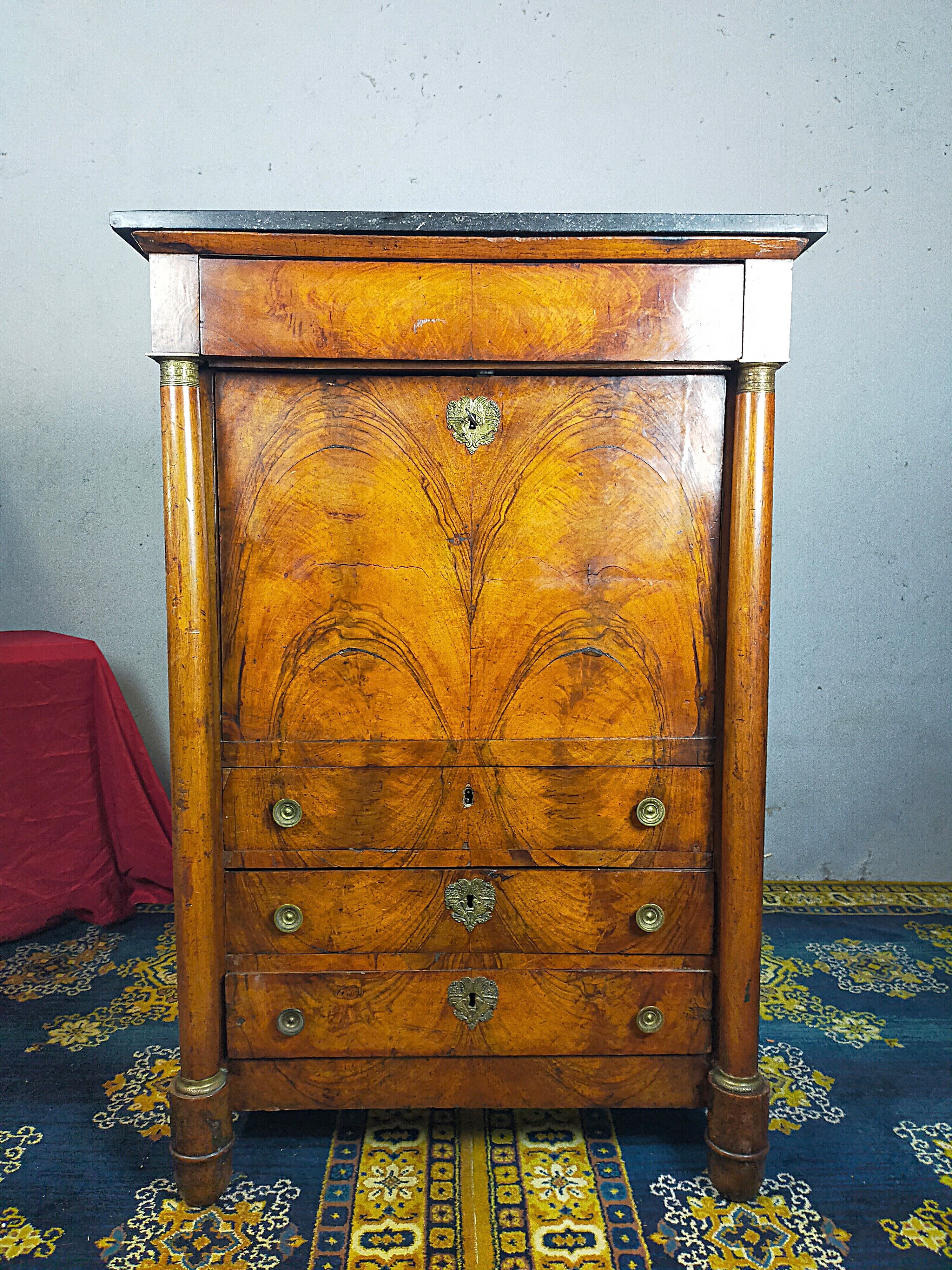 Secretary period Empire in walnut
