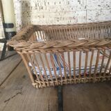 Rectangular wicker flat basket