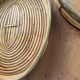 Round rattan and brass trays 1970 by Gabriella Crespi