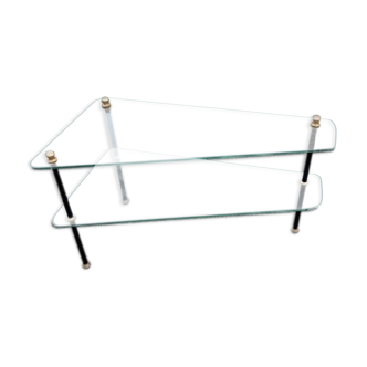 Table lounge trays vintage triangular glasses