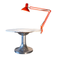 Lampe d'architecte Ledu orange, France 1970