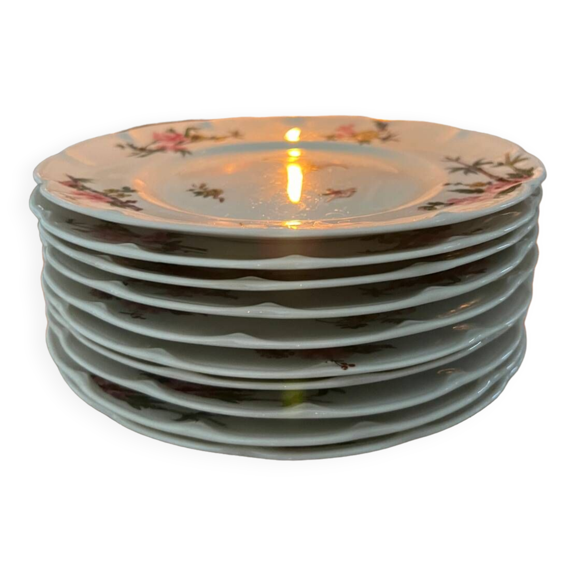 Limoges porcelain service composed of 10 plates and a dish