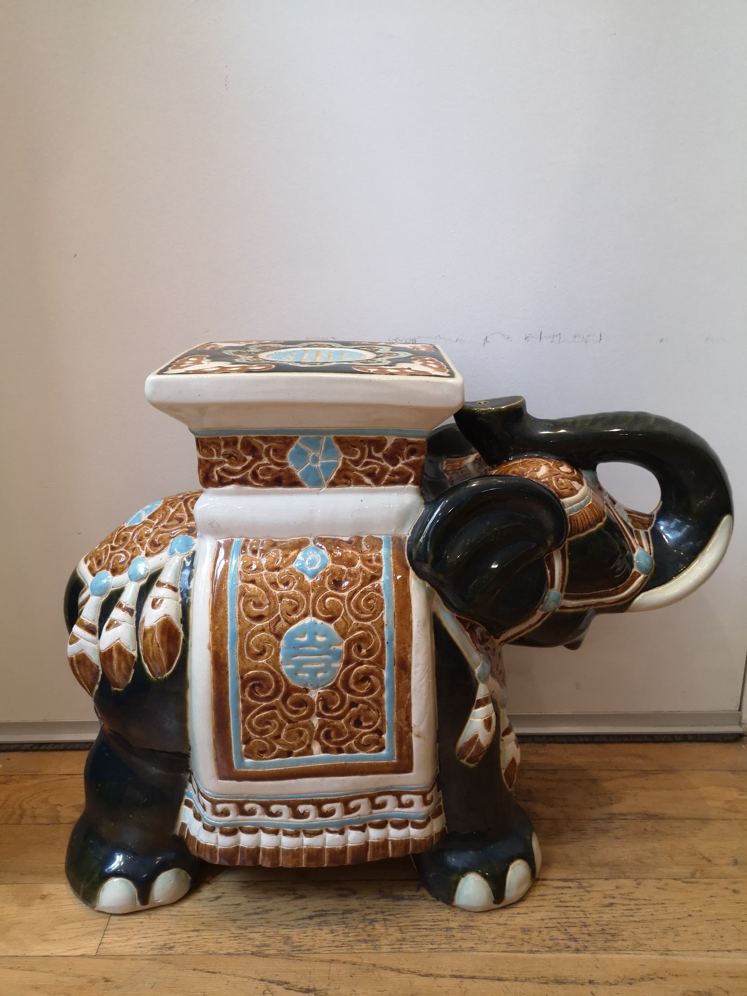 Ceramic elephant plant holder