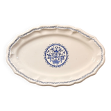 Old Dish Basket Vegetable Dish Earthenware Gien Rouen Renaissance Blue Model