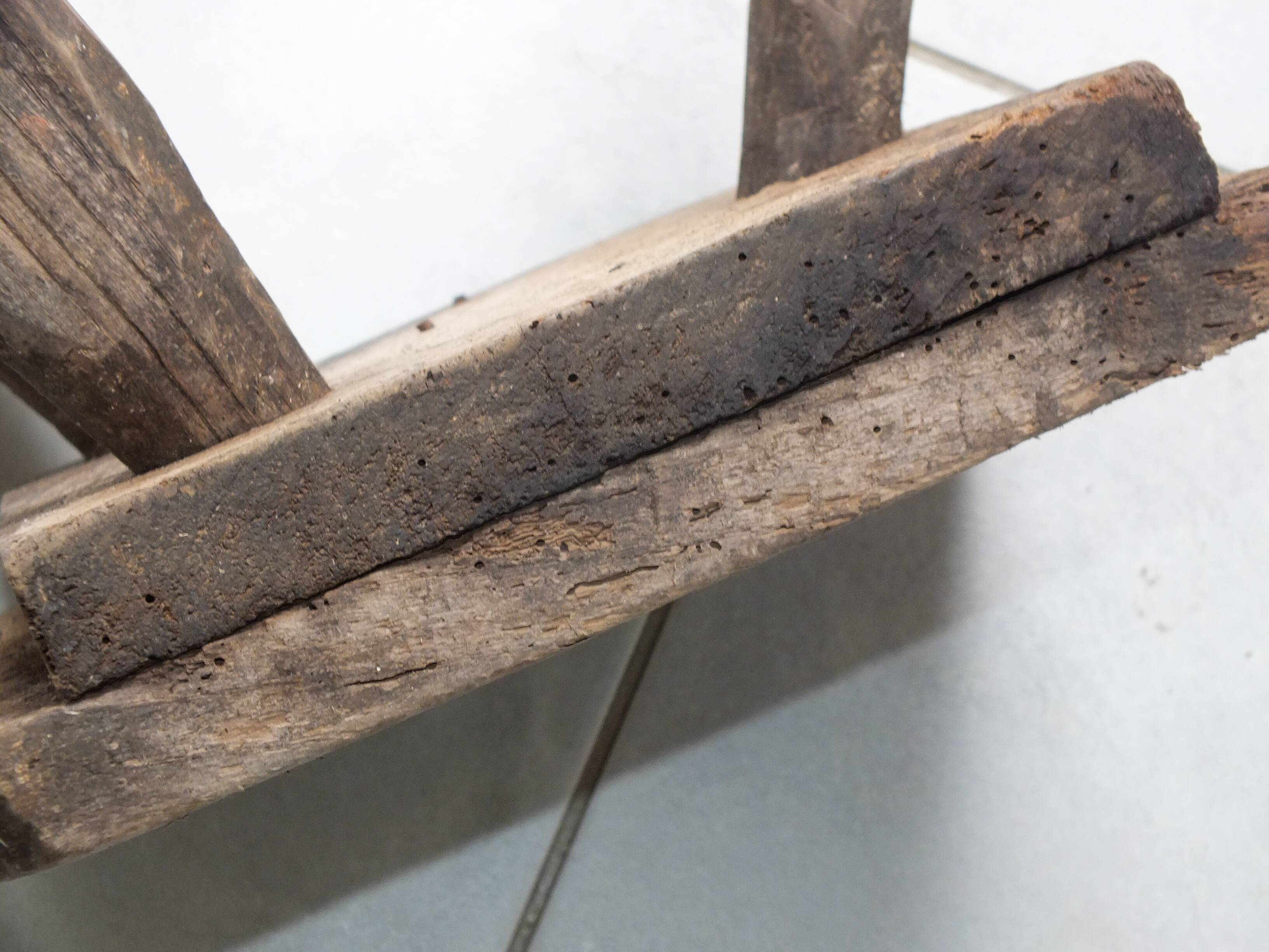 Small brutalist stool, norman farm tripod