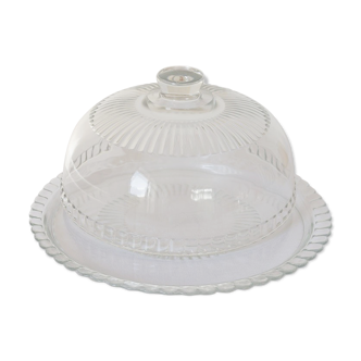 Arcoroc glass presentation plate and bell