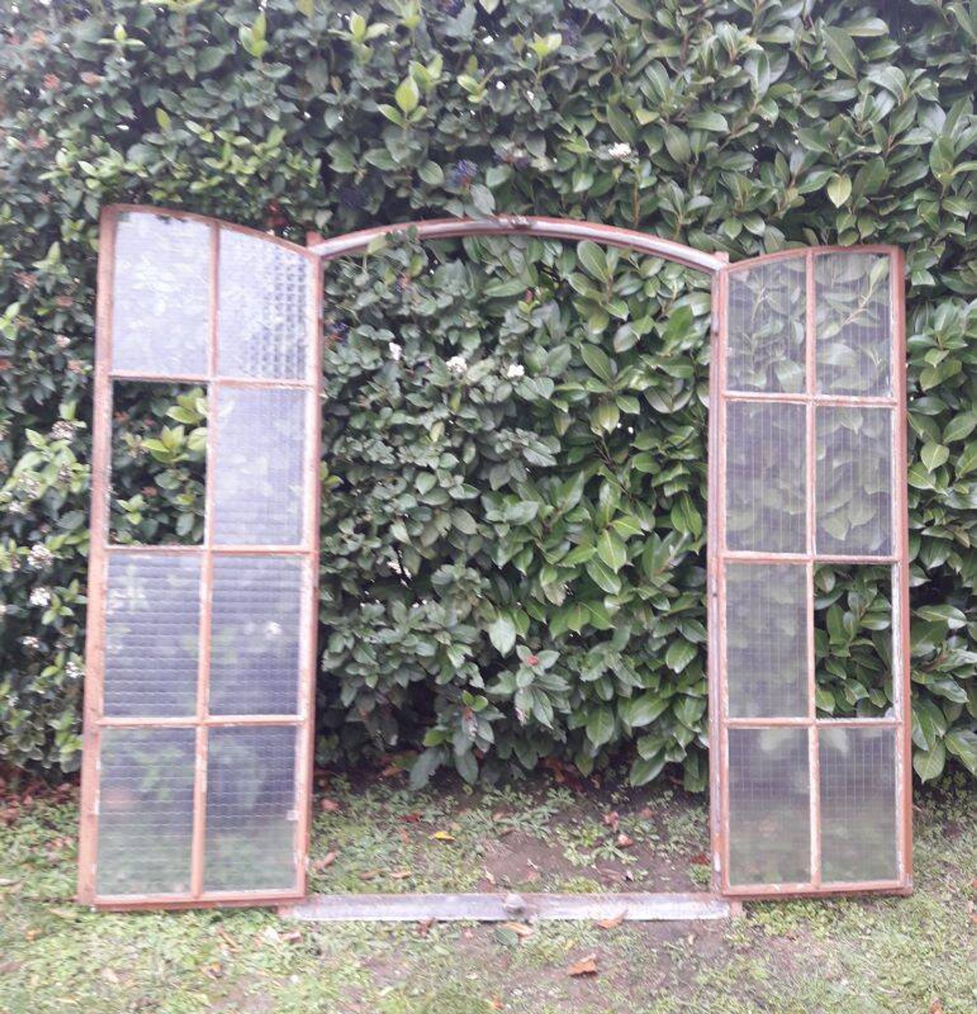 Window L107xH174 industrial curved metal glass roof frame reinforced glass