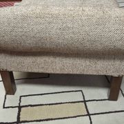 Daybed, vintage 1970s chaise longue with headrest.