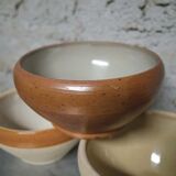Set of 3 small stoneware salad bowls