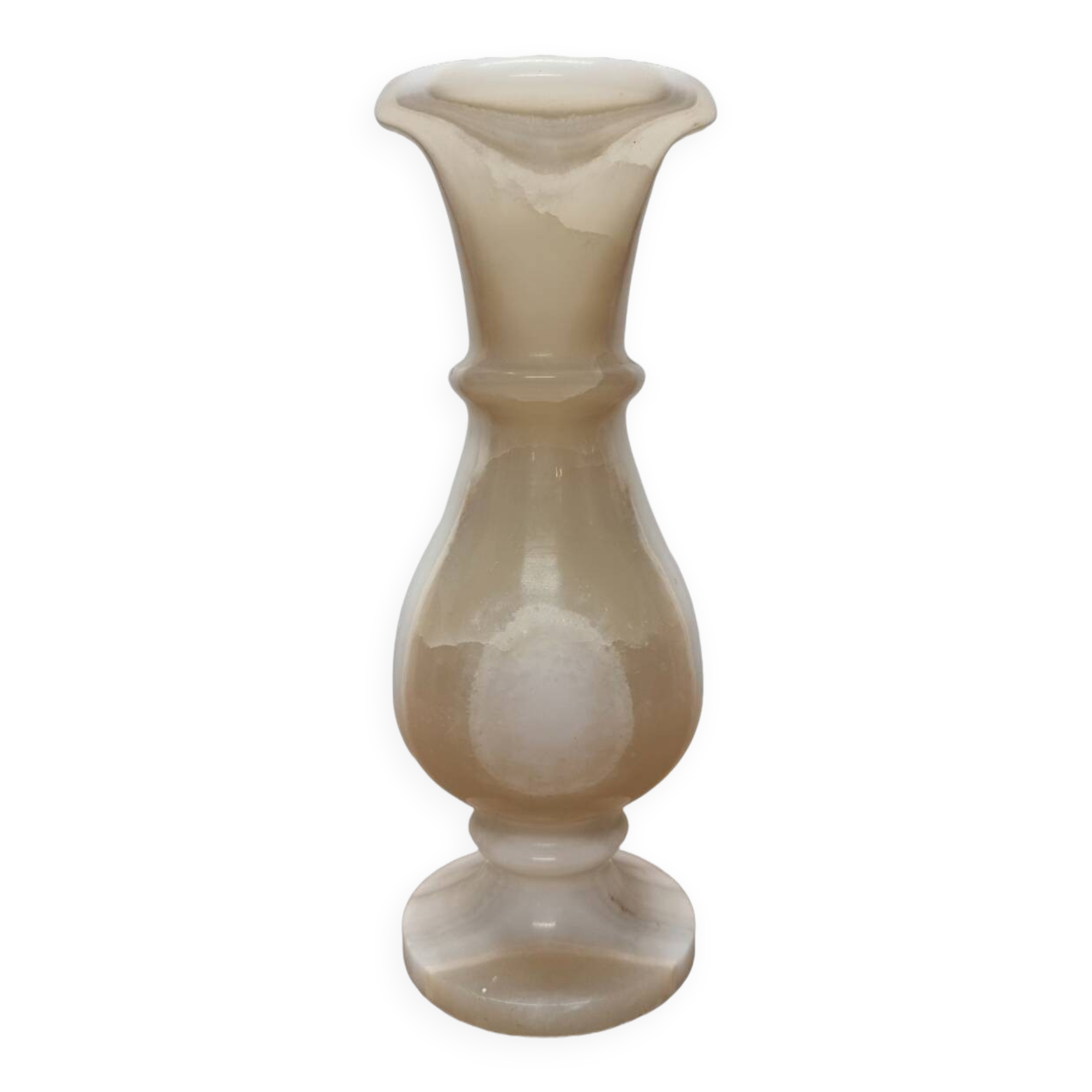 Vintage White Marble Vase 70s, 1970s