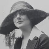 Photo originale 1920 art déco mode chapeau signée H.m. talma alias Henri manuel