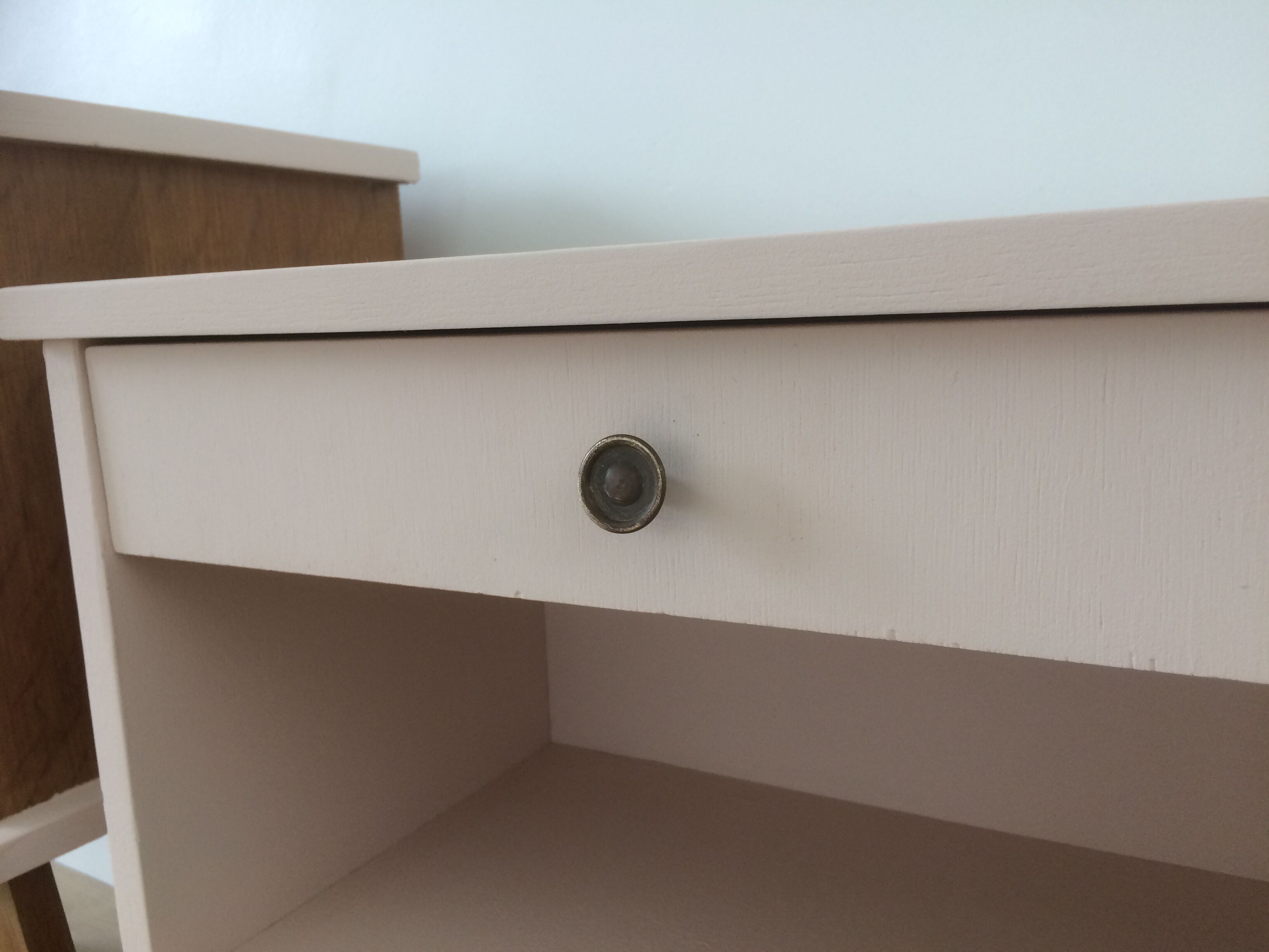 Lot of two vintage bedside tables