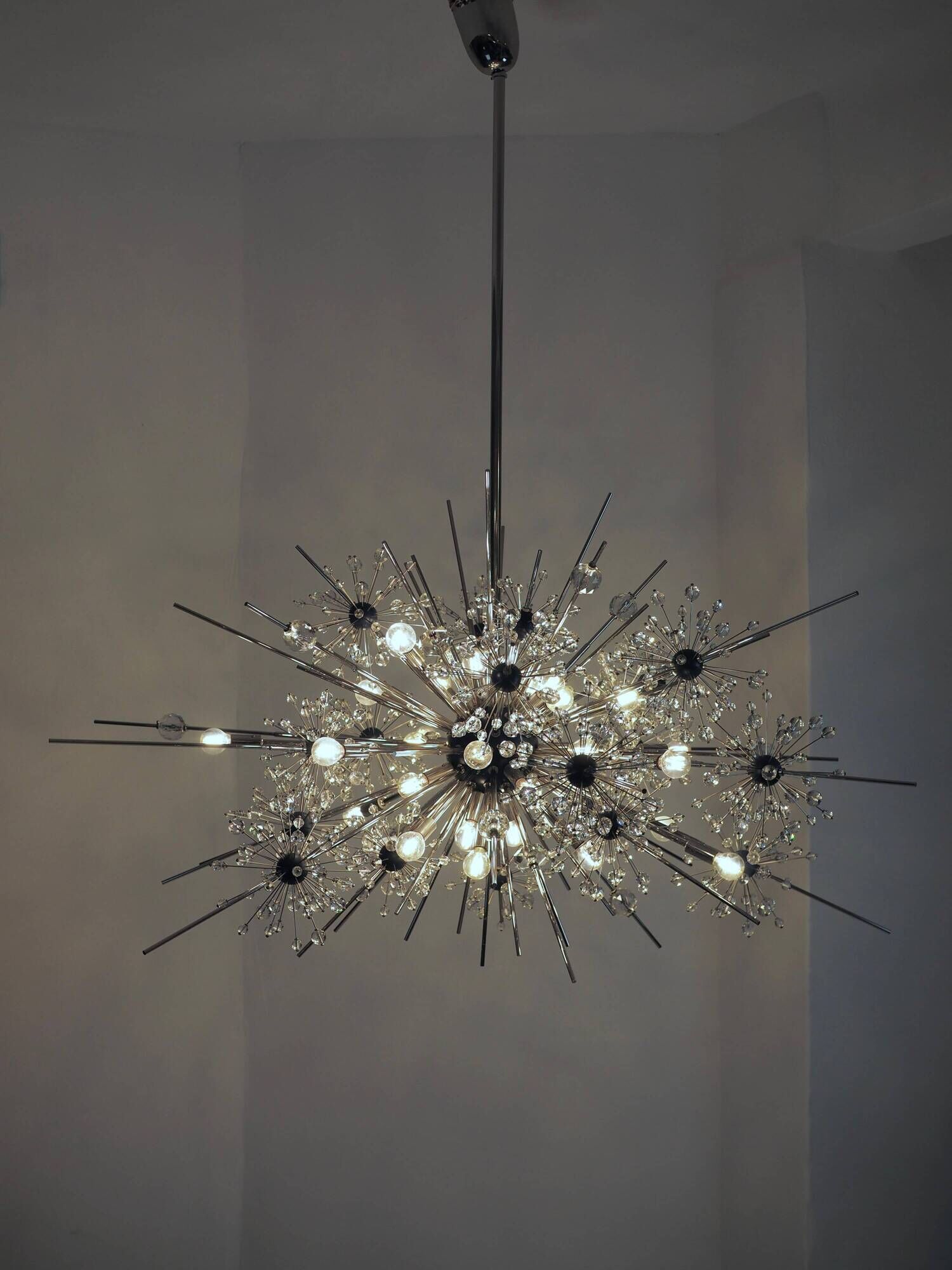 Chandelier "Metropolitan" Met Starburst by Grand J. & L. Lobmeyr, an extremely rare piece.