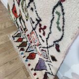 Handmade wool Berber rug 195 X 100 CM