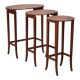 Antique mahogany coffee tables, carved frame, 19th century.