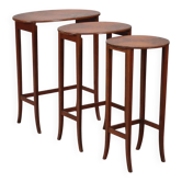 Tables basses anciennes en acajou, cadre sculpté, XIXe siècle