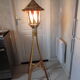 Lampadaire vintage en bambou et rotin