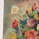 Roses, oil on panel signed Frigola 1965