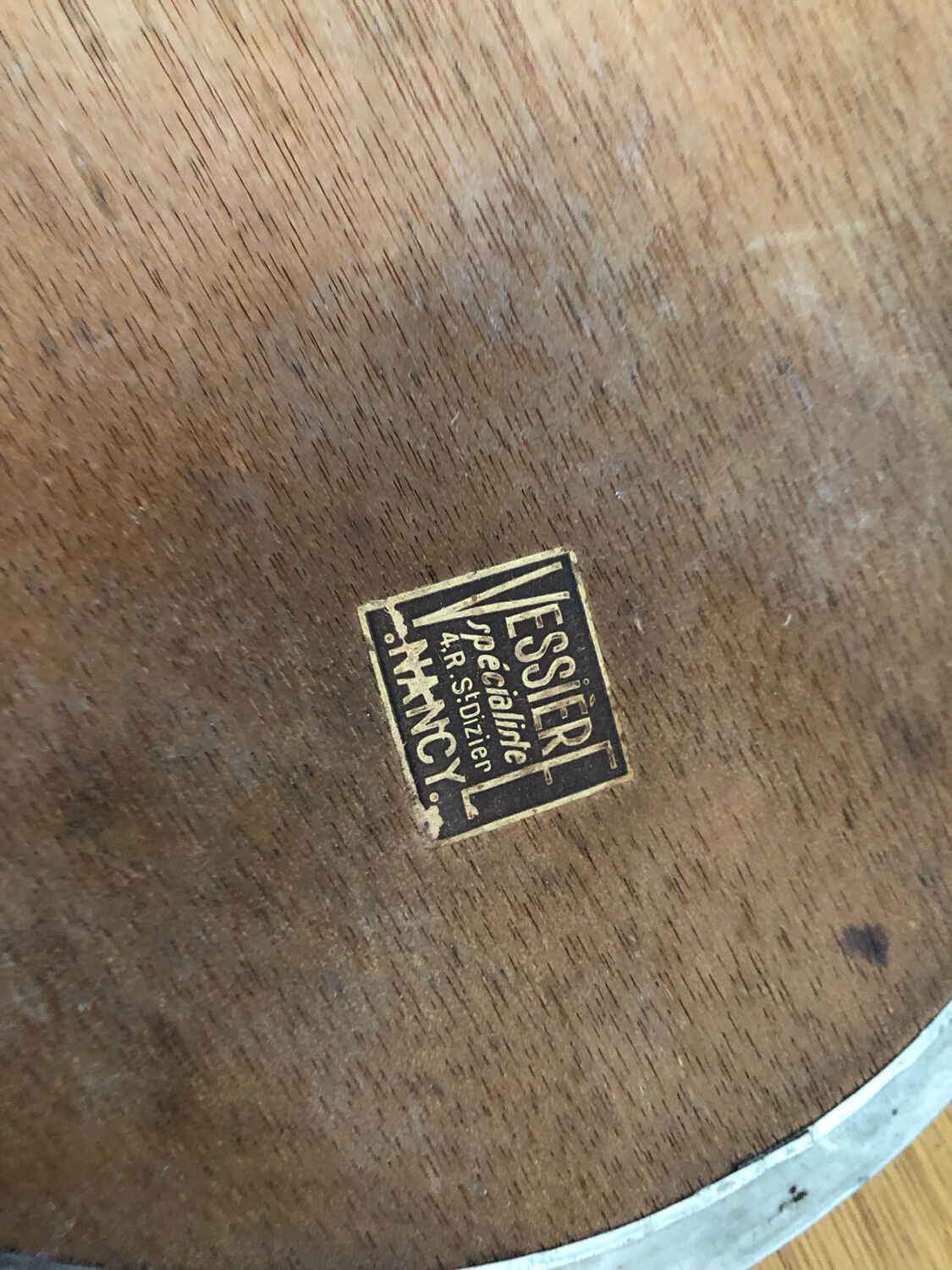 Vintage mirror and metal tray