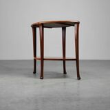 Art Nouveau Side Table in Walnut and Marble, France ca. 1915