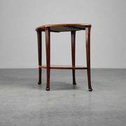 Art Nouveau Side Table in Walnut and Marble, France ca. 1915