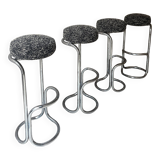 4 tabourets de bar vintage – Design Luc Meerschaert & Ivan De Cock (©1971)