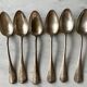 6 cuillères à soupe en métal argenté