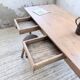 Bistro farmhouse table cherry wood turned legs 180cm