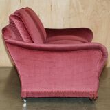 Sofa set and a pair of Victorian velvet armchairs.