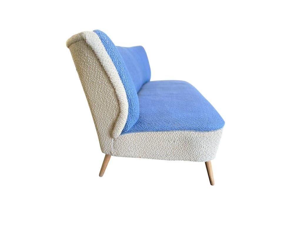 Vintage blue and white armchair/sofa/couch