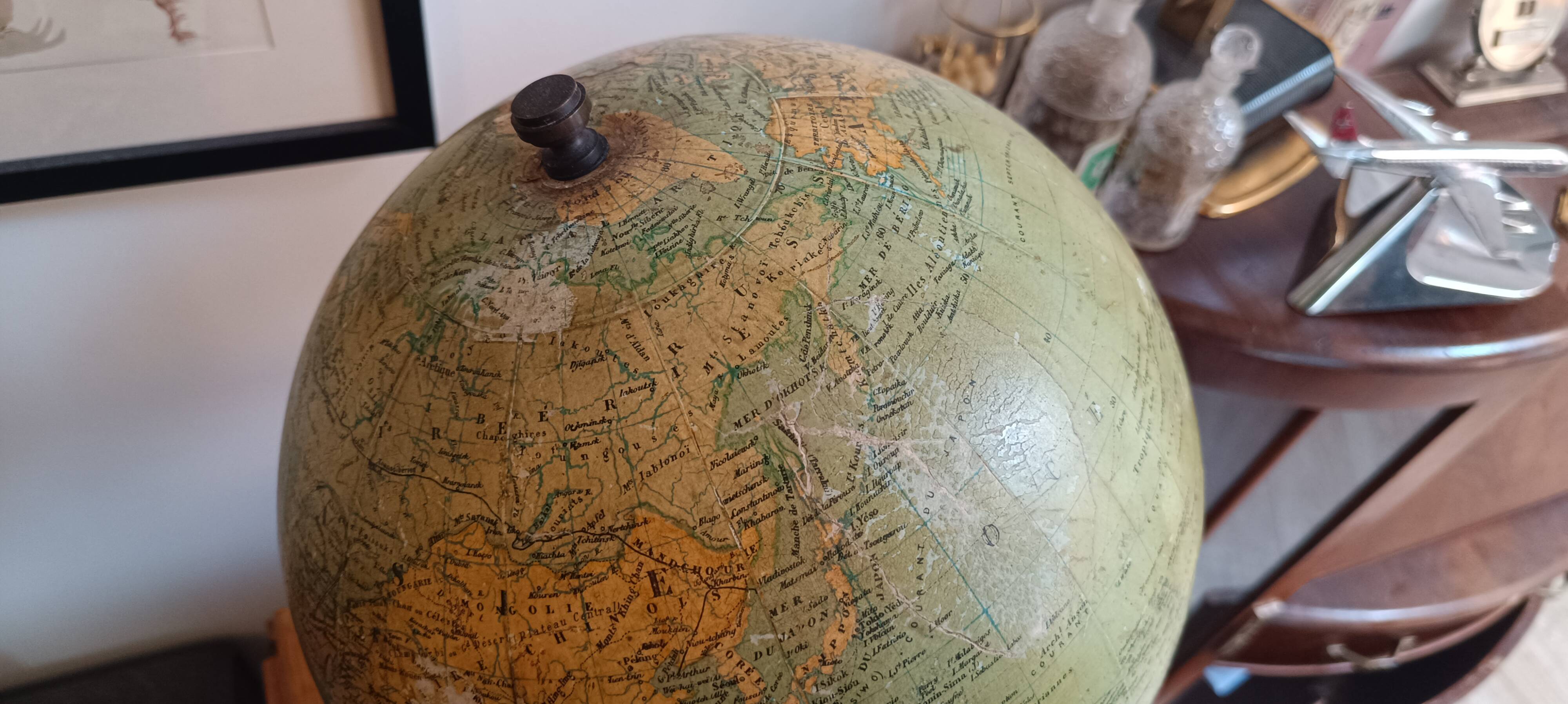 Old G Thomas globe, late 19th century
