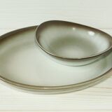 Flat lot and cup Salins France vintage 60/70