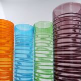 Set of four large spiral vases - Murano glass