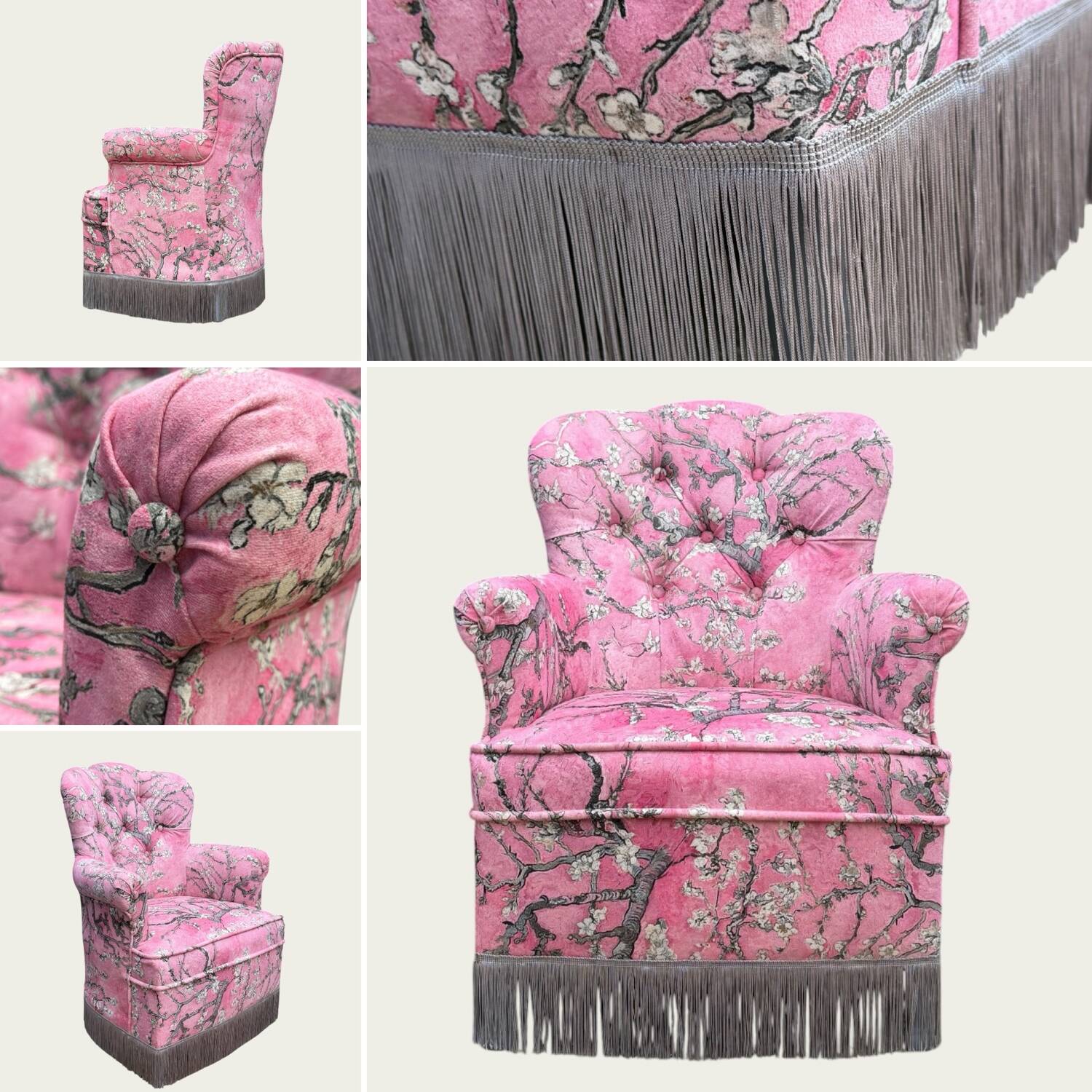 Vintage pink frog chair