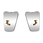 Pair of brass wall lights with mirrors, mid-20th century, Italy, 1960.
