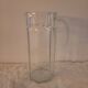 thick moulded glass octagonal jug – France – 1950s–1960s