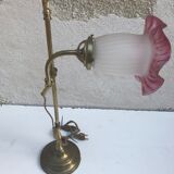 Old brass foot lamp