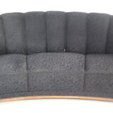 1930s Art Deco Curved Banana Sofa