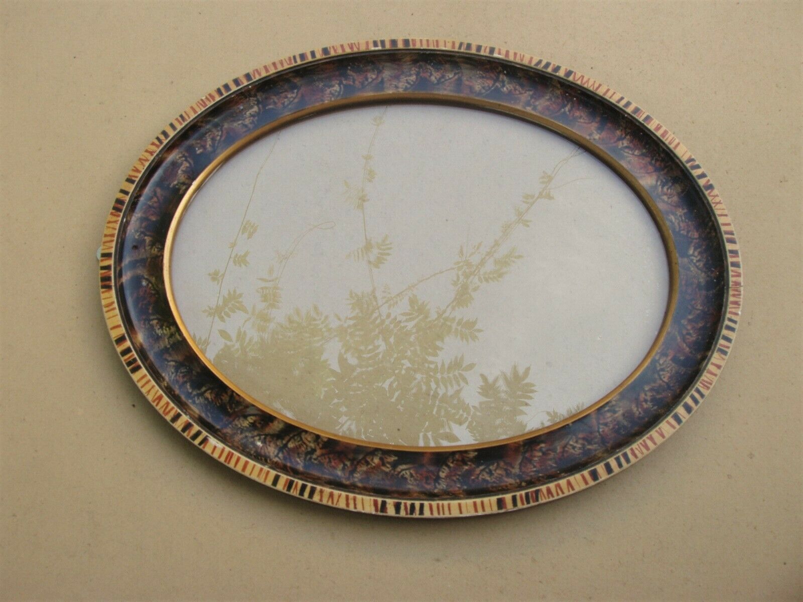 Beautiful old wooden oval frame - Art Deco 1920